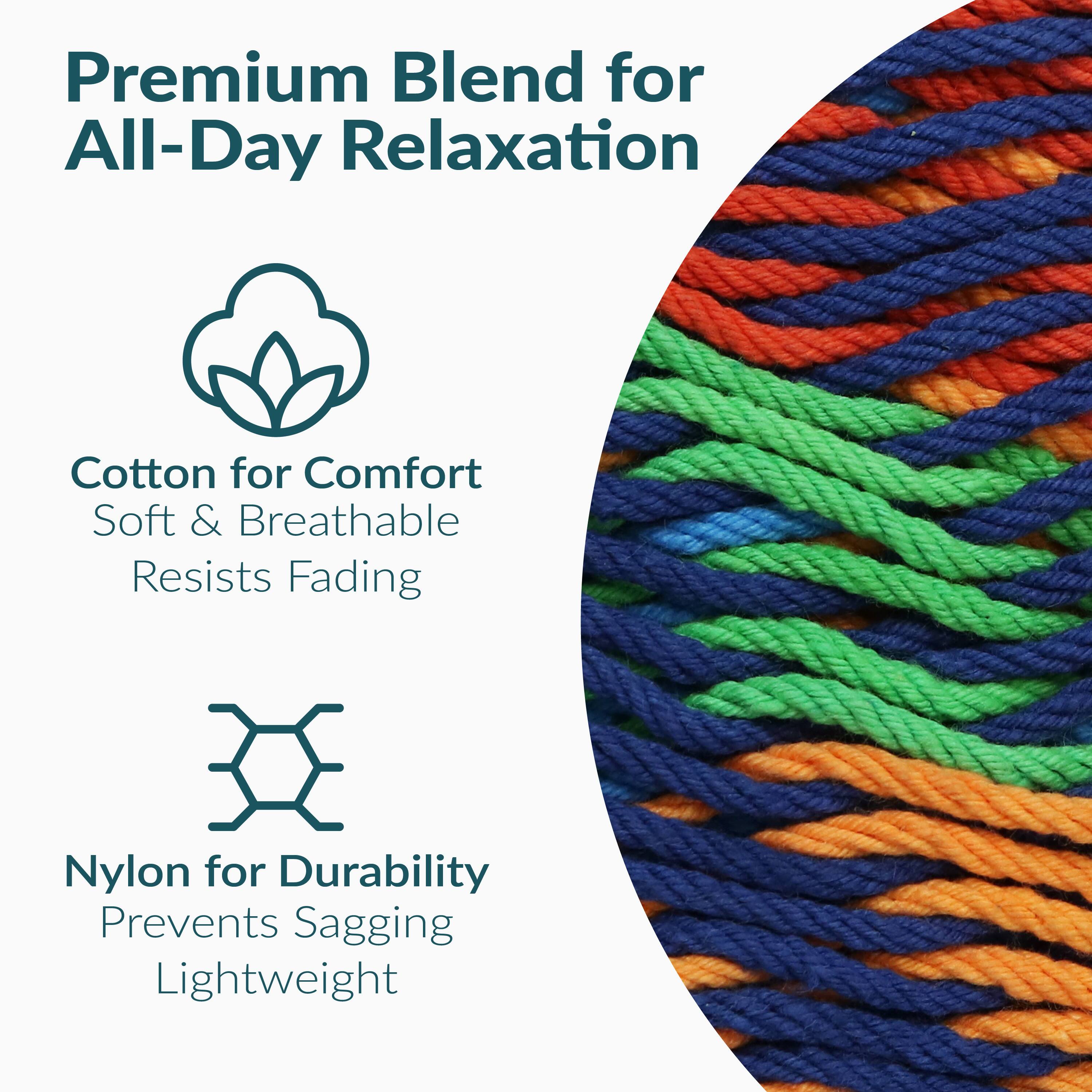 Premium Blend for All-Day Relaxation

Cotton for Comfort  
Soft & Breathable  
Resists Fading

Nylon for Durability  
Prevents Sagging  
Lightweight