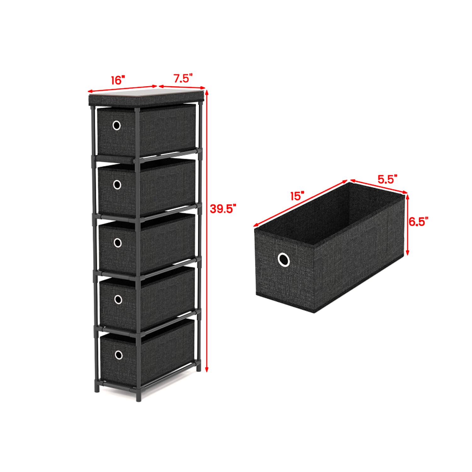 16" x 7.5" x 39.5"  
15" x 5.5" x 6.5"