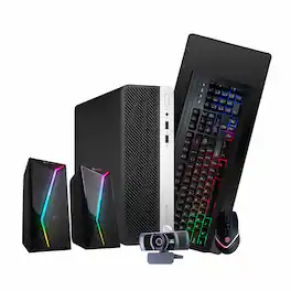 HP - Refurbished Excellent - EliteDesk 400G5 Desktop Computer-Intel i5-32GB RAM-1TB SSD-Keyboard & Mouse-RGB Speaker-Webcam &Mic-Win 11 Pro - Black