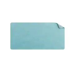 Front. Mobile Pixels - Desk Mat (Haze Blue) - teal.