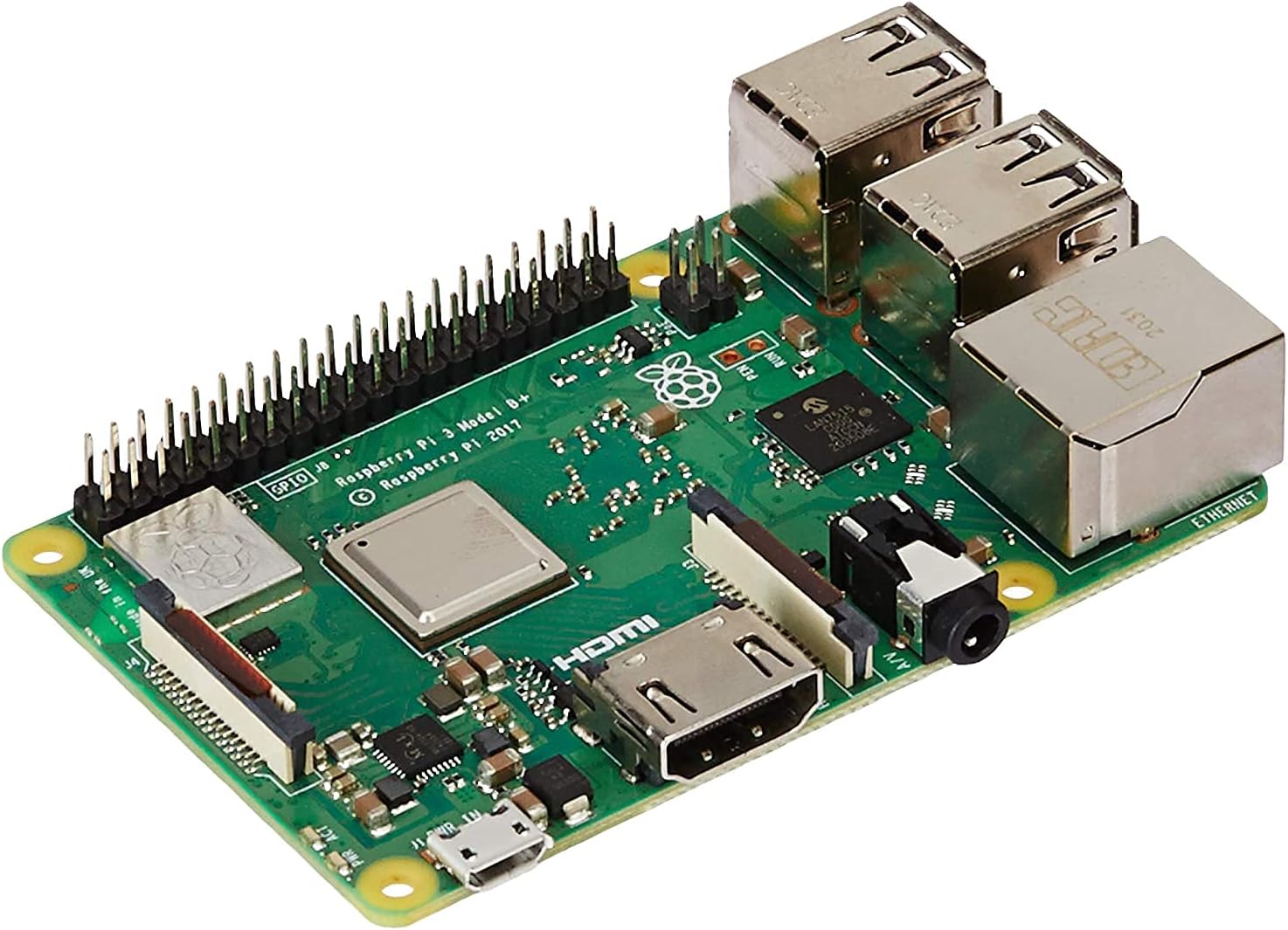 Raspberry Pi - RPI3-MODBP Pi3 B+, BCM2837B0, ARM Cortex-A53, 1GB RAM, MicroSD, Wifi, HDMI