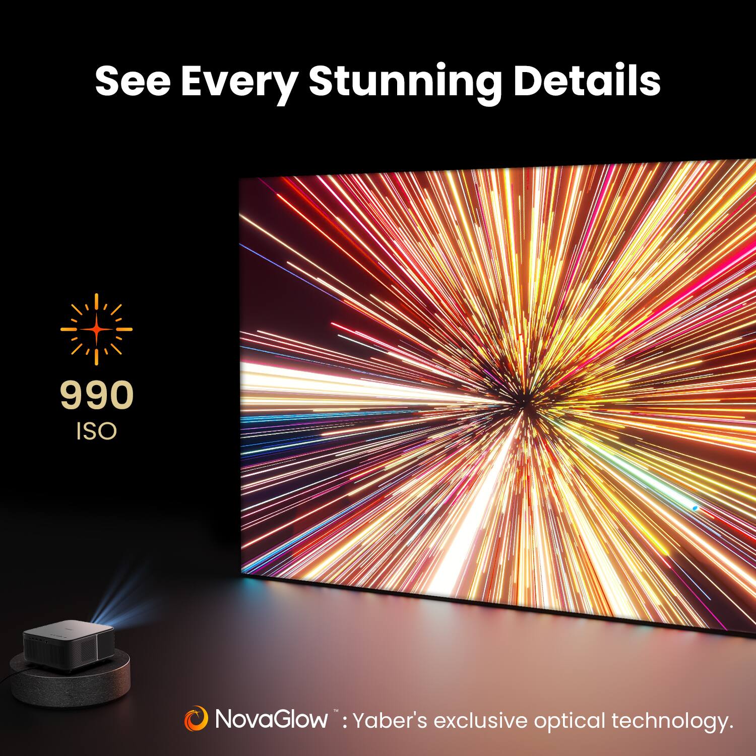 Yaber K3 プロジェクター 超高輝度 990 ISO ルーメン　元箱無し Yaber K3 Projector 990 ISO, 30W Speaker, JBL, Subwoofer, Dolby