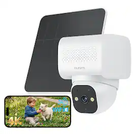 Blurams - 4K Solar Security Camera Outdoor, Wireless Battery Powered with Solar Panel, AOV Motion Detection, Two-Way Talk, IP66 We