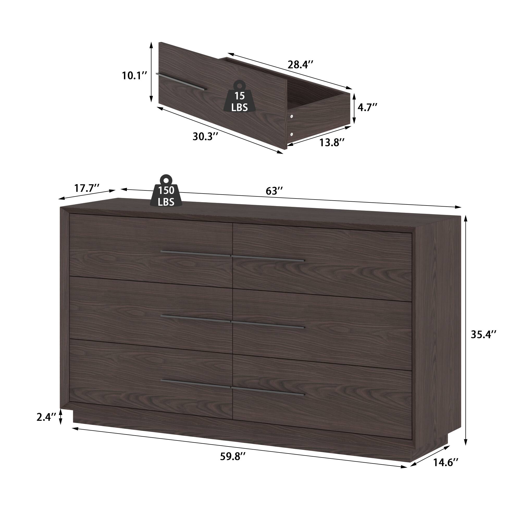 10.1" 28.4" 15 LBS 4.7" 30.3" 13.8" 17.7" 150 LBS 63" 35.4" 2.4" 59.8" 14.6"