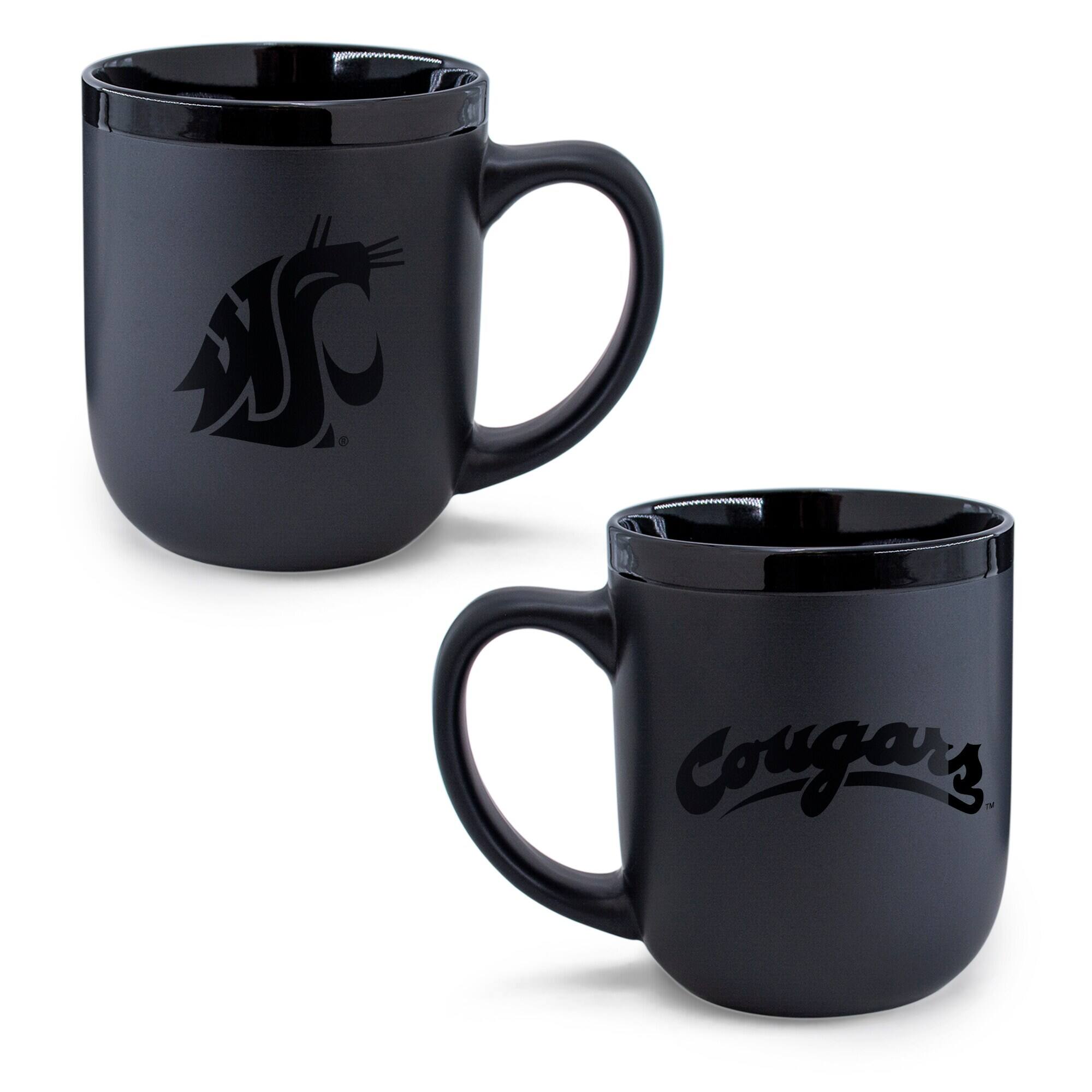 Alt View 2. WinCraft - Washington State Cougars 17oz. Ceramic Mug - Black.