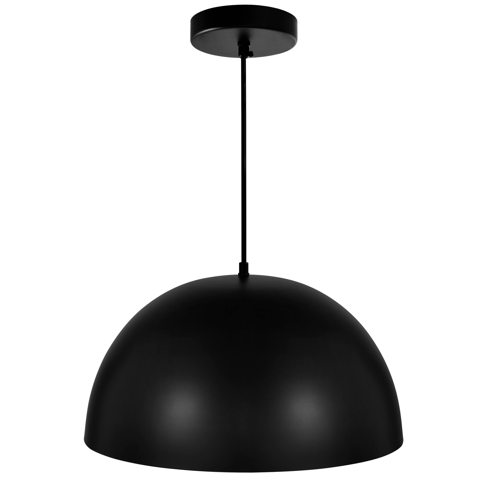 Left. CWI Lighting - Modest 1 Light Down Pendant With Black Finish - Black.