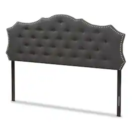 Baxton Studio - Aurora Modern and Contemporary Fabric King Size Headboard - Dark Gray