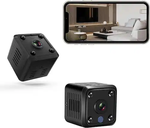 Front. Cluzine - Mini Smart Security Camera, Compact WiFi Camera.