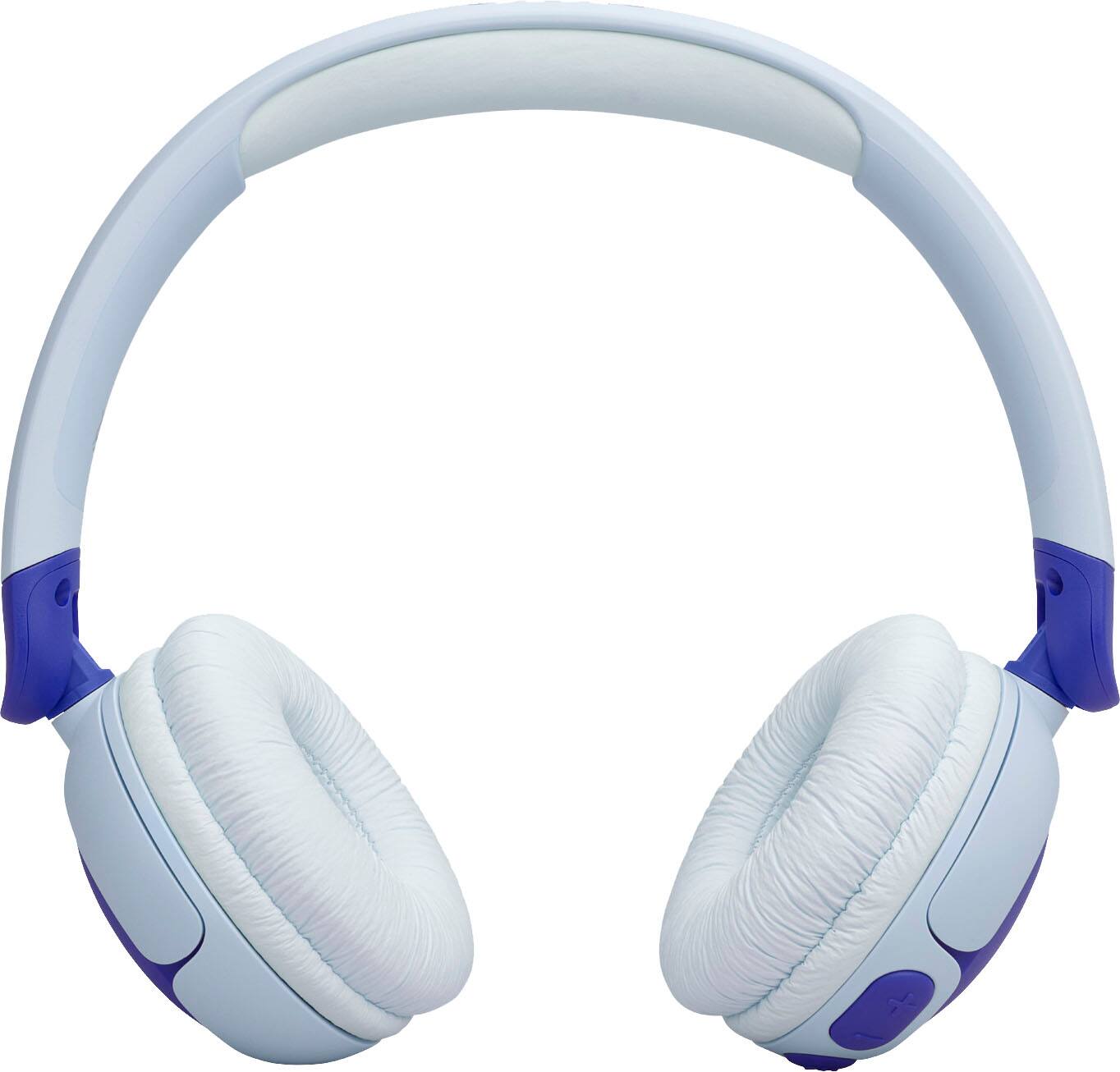 Angle. JBL - Junior 320BT Wireless Kids On-Ear Headphones - 2025 - Blue.