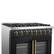 Alt View 8. Forno Appliances - 36 in. Wide 6 Burner Galiano 5.36 Cu. Ft. Freestanding Dual Fuel True Convection Range - Black.