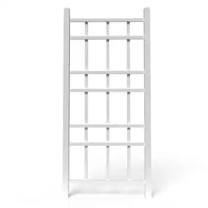 Front. Dura-Trel - Dura-Trel Cottage 28 x 66 Inch PVC Vinyl Outdoor Garden Patio Trellis, White - White.