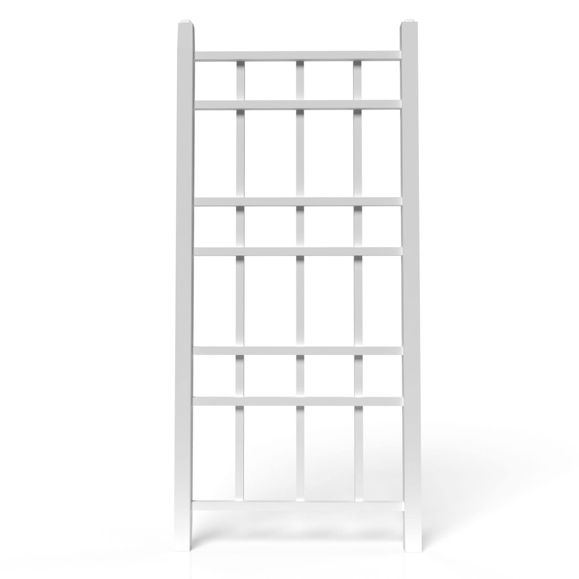 Front. Dura-Trel - Dura-Trel Cottage 28 x 66 Inch PVC Vinyl Outdoor Garden Patio Trellis, White - White.