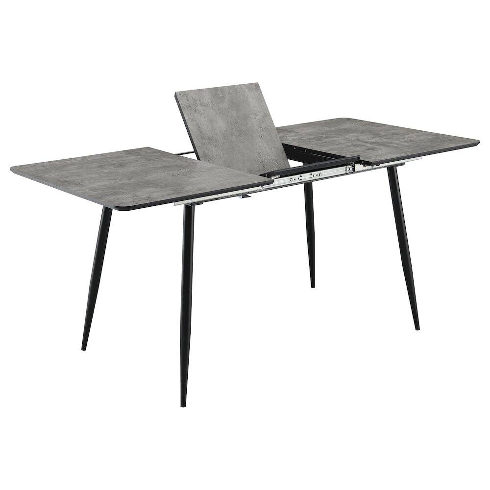Alt View 3. Coaster Co. of America - Horizon 63-inch Butterfly Leaf Extension Dining Table Grey - Grey.