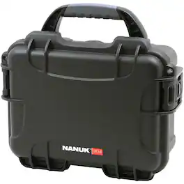 NANUK - Small Series 904 Lightweight NK-7 Resin Waterproof Case with Foam for Mirrorless Camera or 2-Way Radio, Black