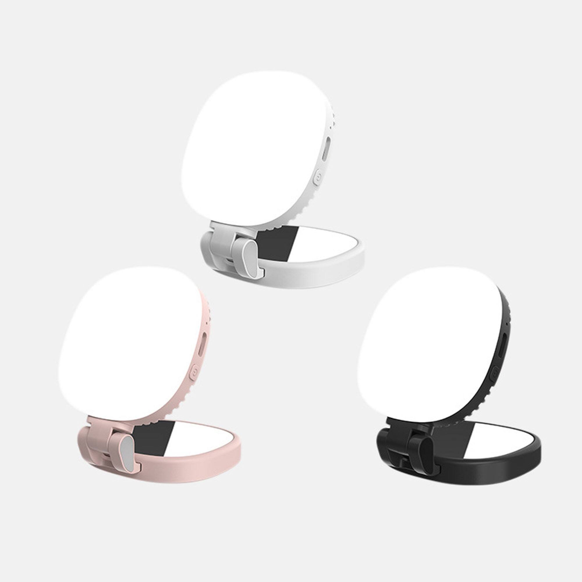 Alt View 5. YONWAY - Magnetic Phone Fill Light with 3 Color Light, Portable Mini Phone Stand with Mirror, Photo Lighting Tool.