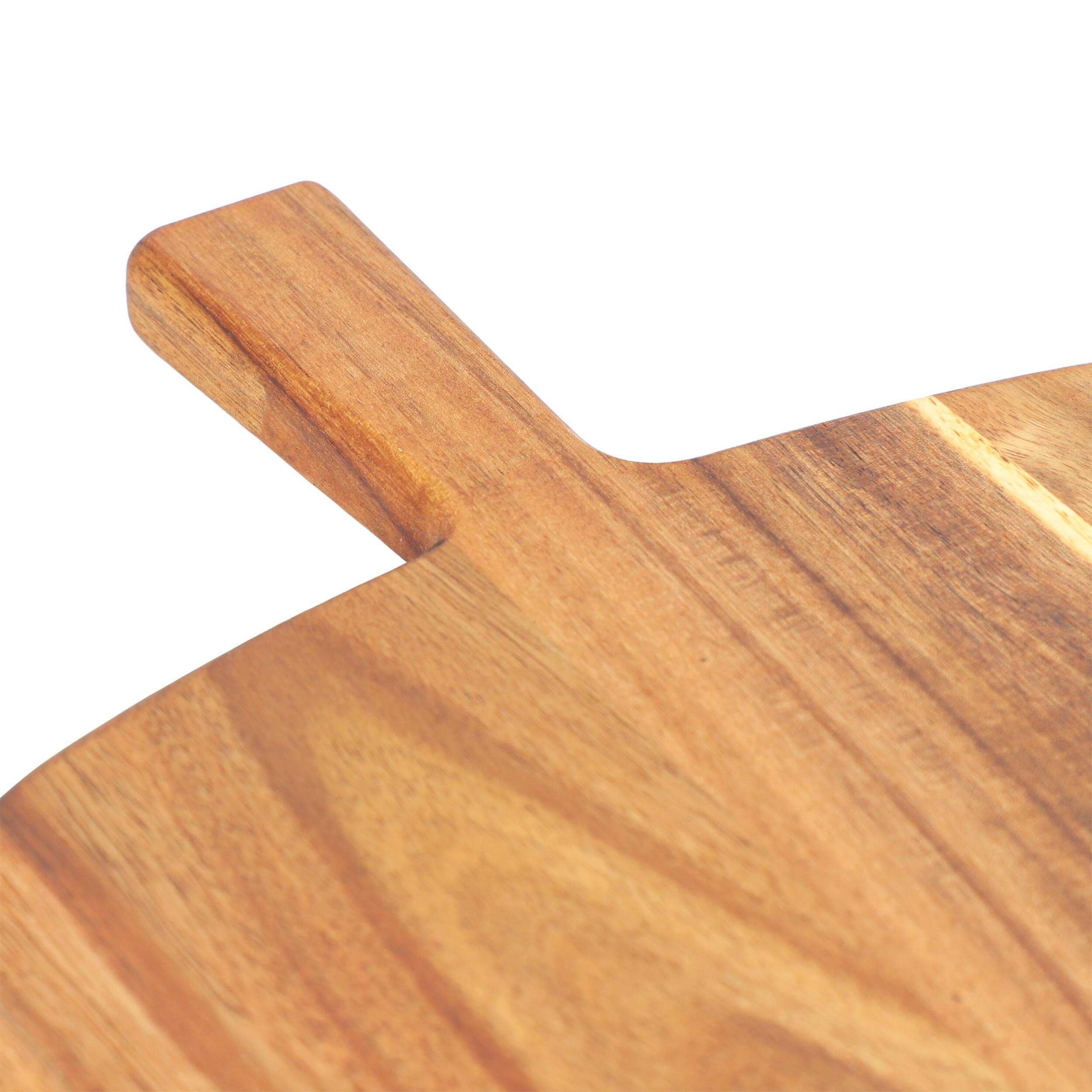 Alt View 4. MegaChef - MegaChef 13 Inch Acacia Wood Serving Butcher Cutting Board with Handle - Brown.