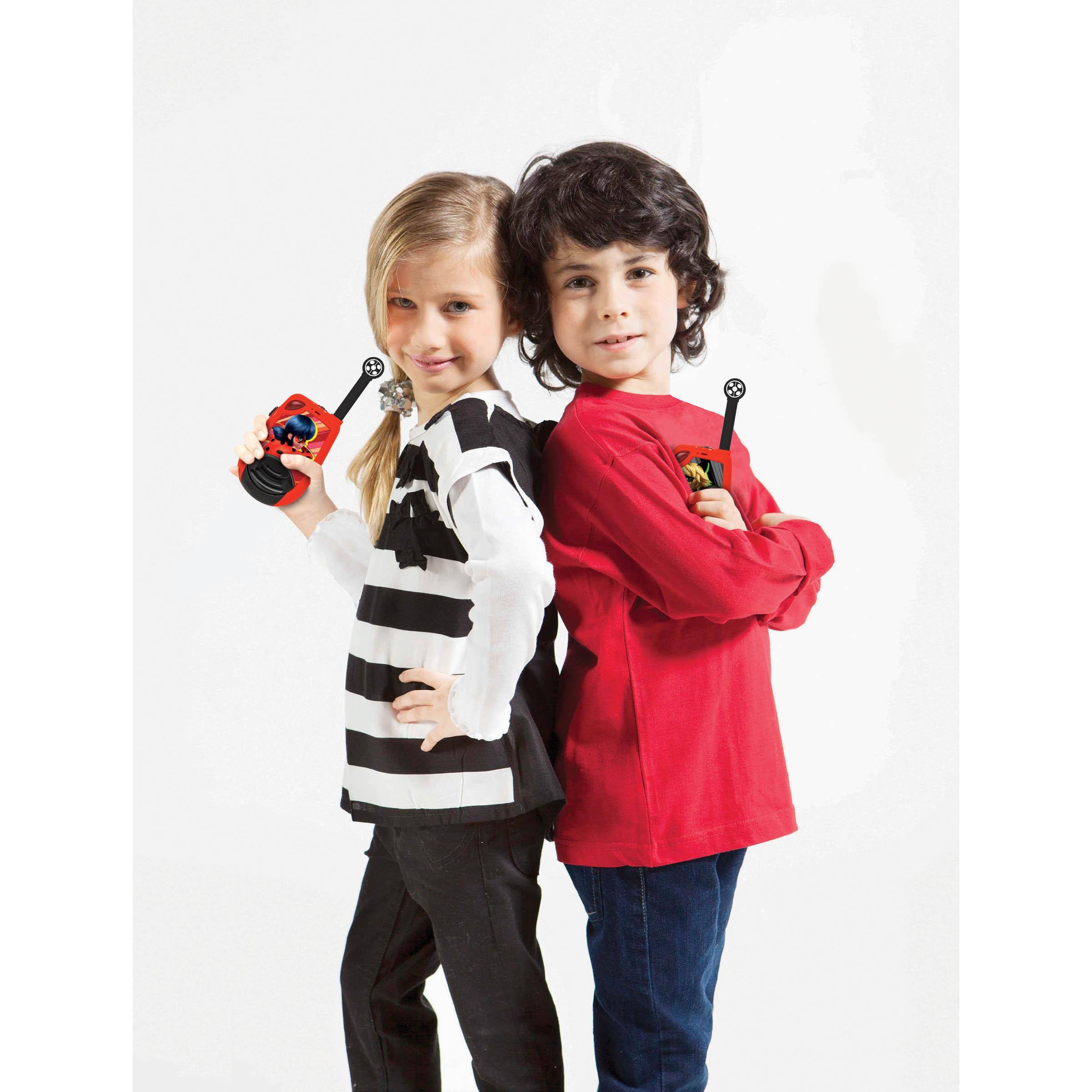 Alt View 3. Lexibook - Miraculous Digital Walkie-talkies up to 4km/2.5 Miles with Morse Lights Function - RED.