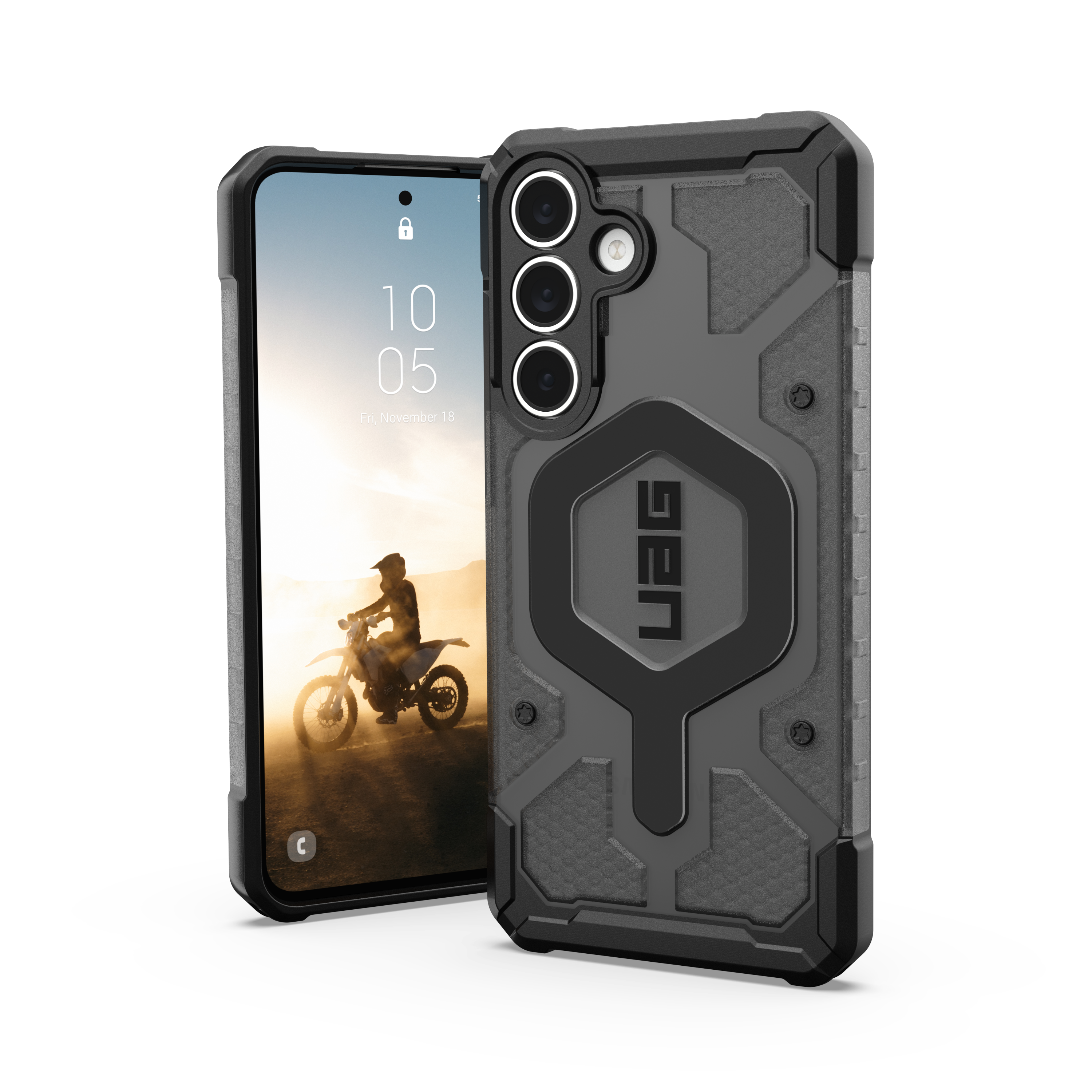 UAG - Clear Pathfinder Series Case for Samsung Galaxy S25 FE - Ash/Black - Front_Zoom