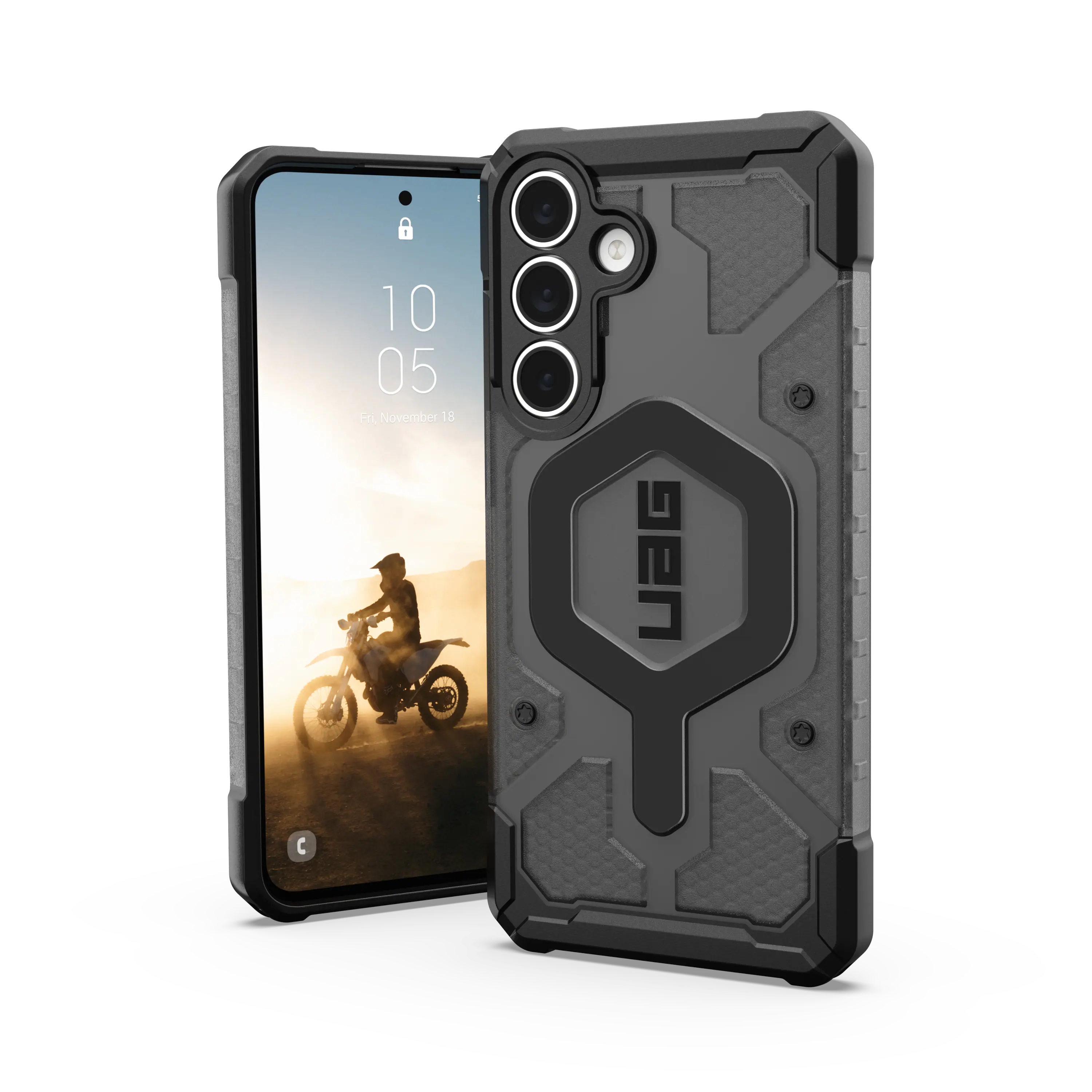UAG - Clear Pathfinder Series Case for Samsung Galaxy S25 FE - Ash/Black