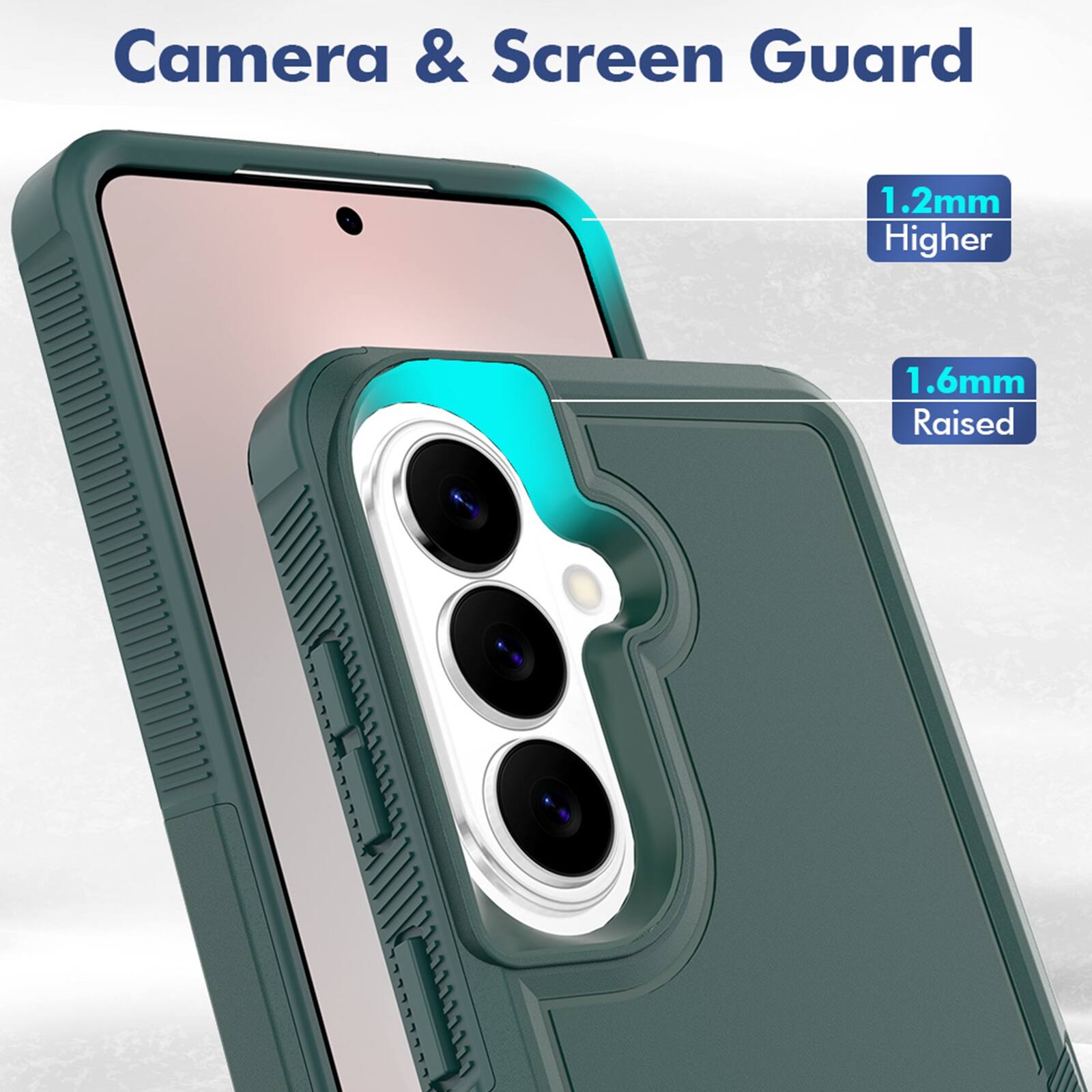 Camera & Screen Guard

1.2mm Higher

1.6mm Raised