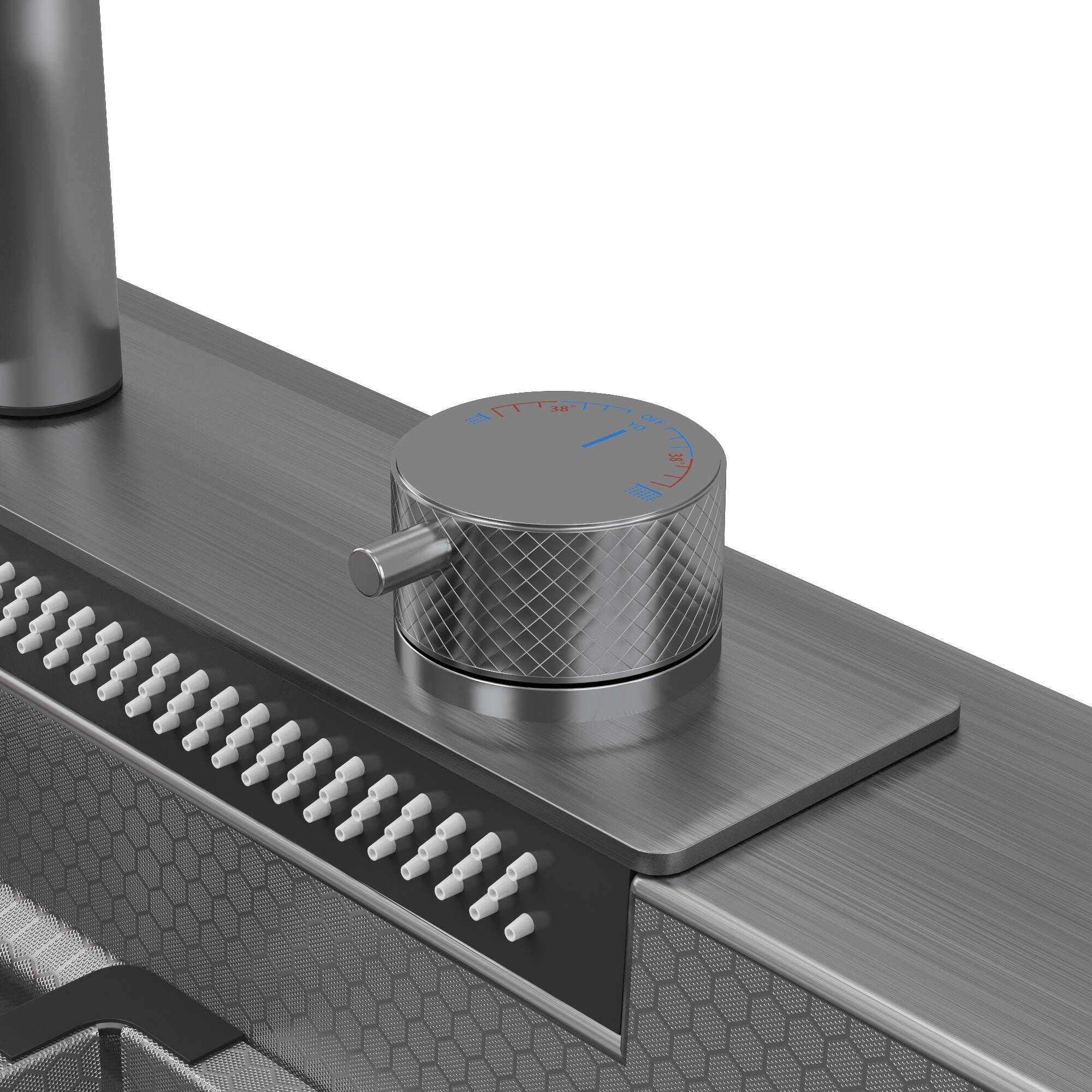 Alt View 8. Famapy - Workstation Kitchen Sink with Faucet, Drop-in Single Bowl Sink with Cup Washer & Control Knob - Black.