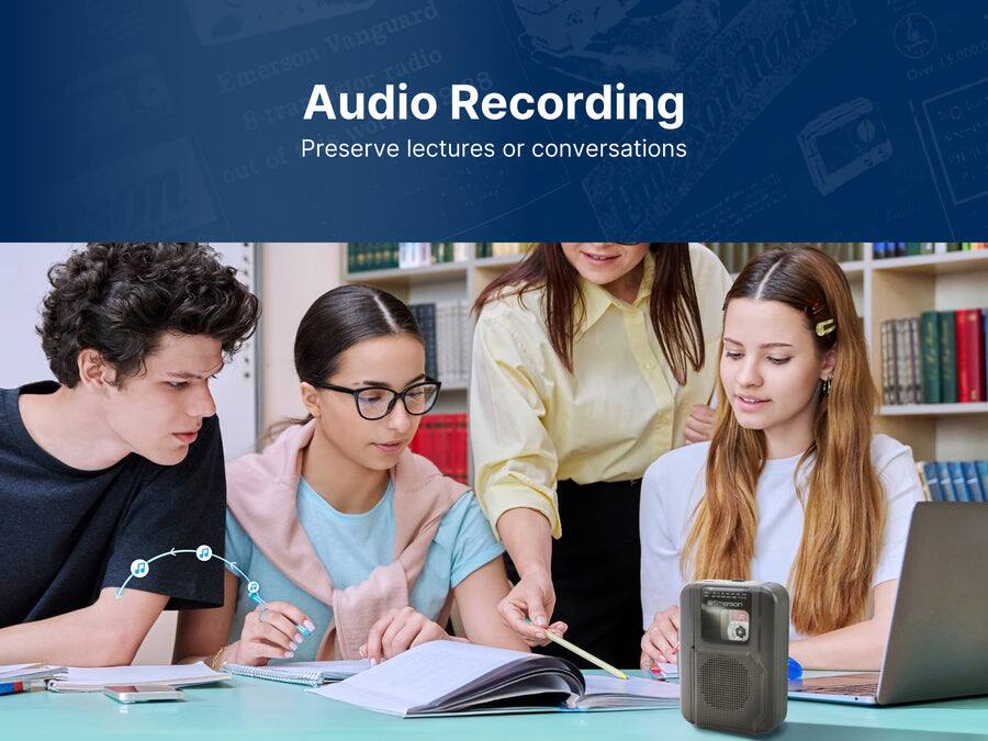 Audio Recording
Preserve lectures or conversations
