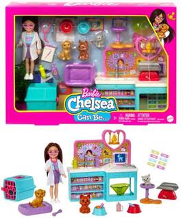 Mattel - Barbie Chelsea Can Be Pet Vet Playset, Brunette - Collectibles - Multicolor