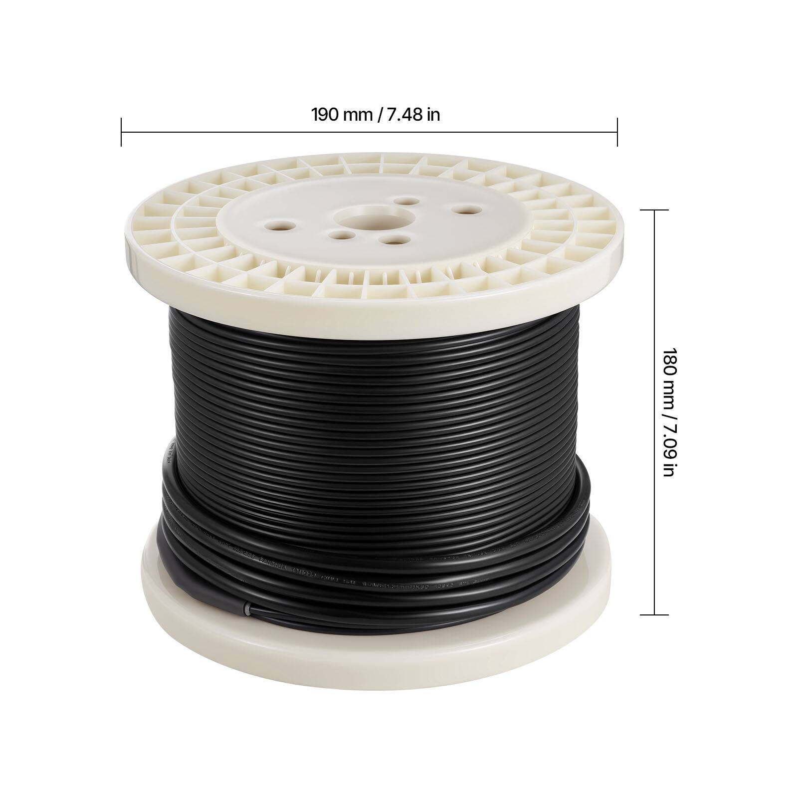 190 mm / 7.48 in  
180 mm / 7.09 in