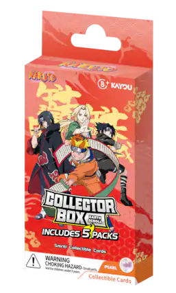 NARUTO + + 8 KAYOU R COLLECTOR BOX EARTH SCROLL co5 INCLUDES 5 PACKS Smriti Collectible Cards! WARNING CHOKING HAZARD - Small parts. Not for children under 3 years. Collectible Cards