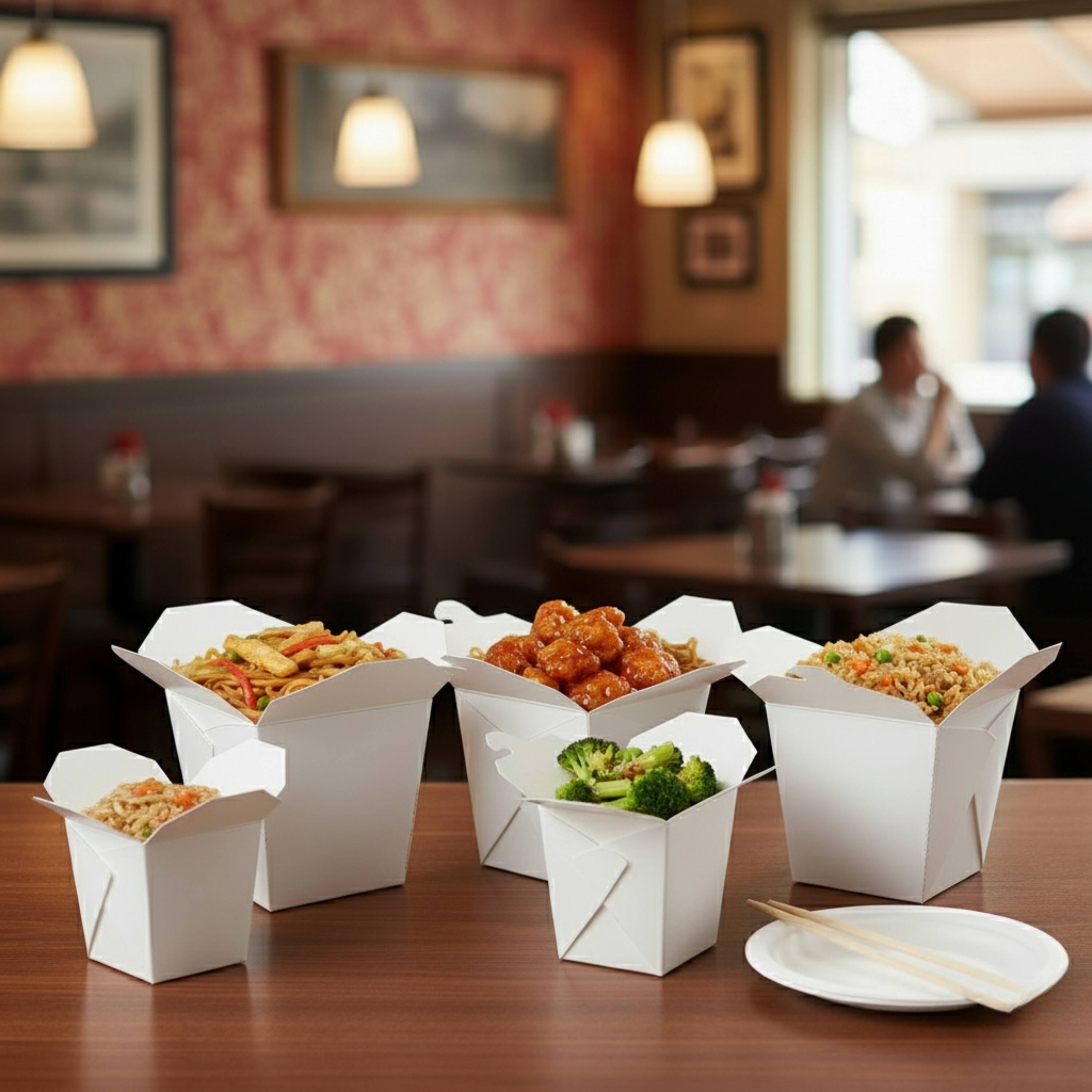 Alt View 4. Eco Harmony Products - Paper Take-Out Boxes, White, 8oz, 500-Pack - White.