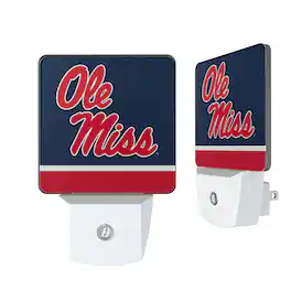 Keyscaper - Ole Miss Rebels Stripe Design Nightlight 2-Pack - Multicolor