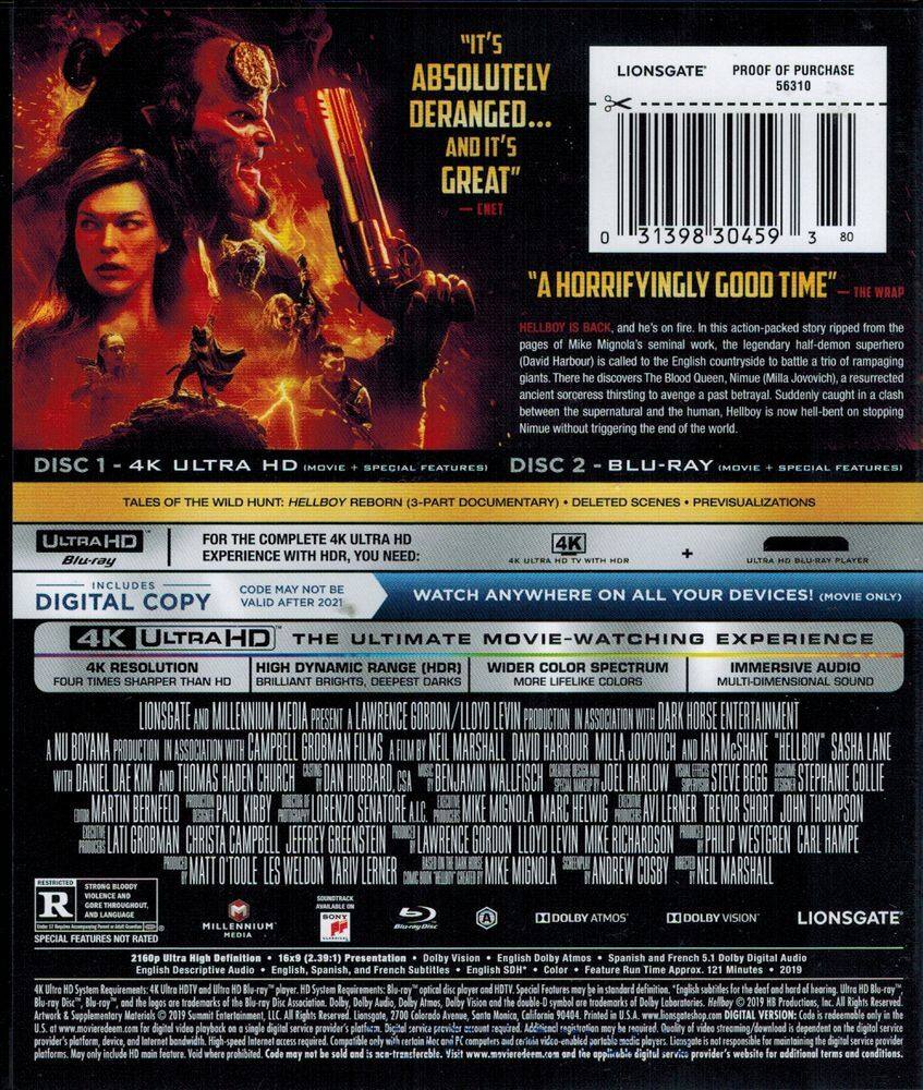 Alt View 1. Hellboy   - 4K Blu-Ray.