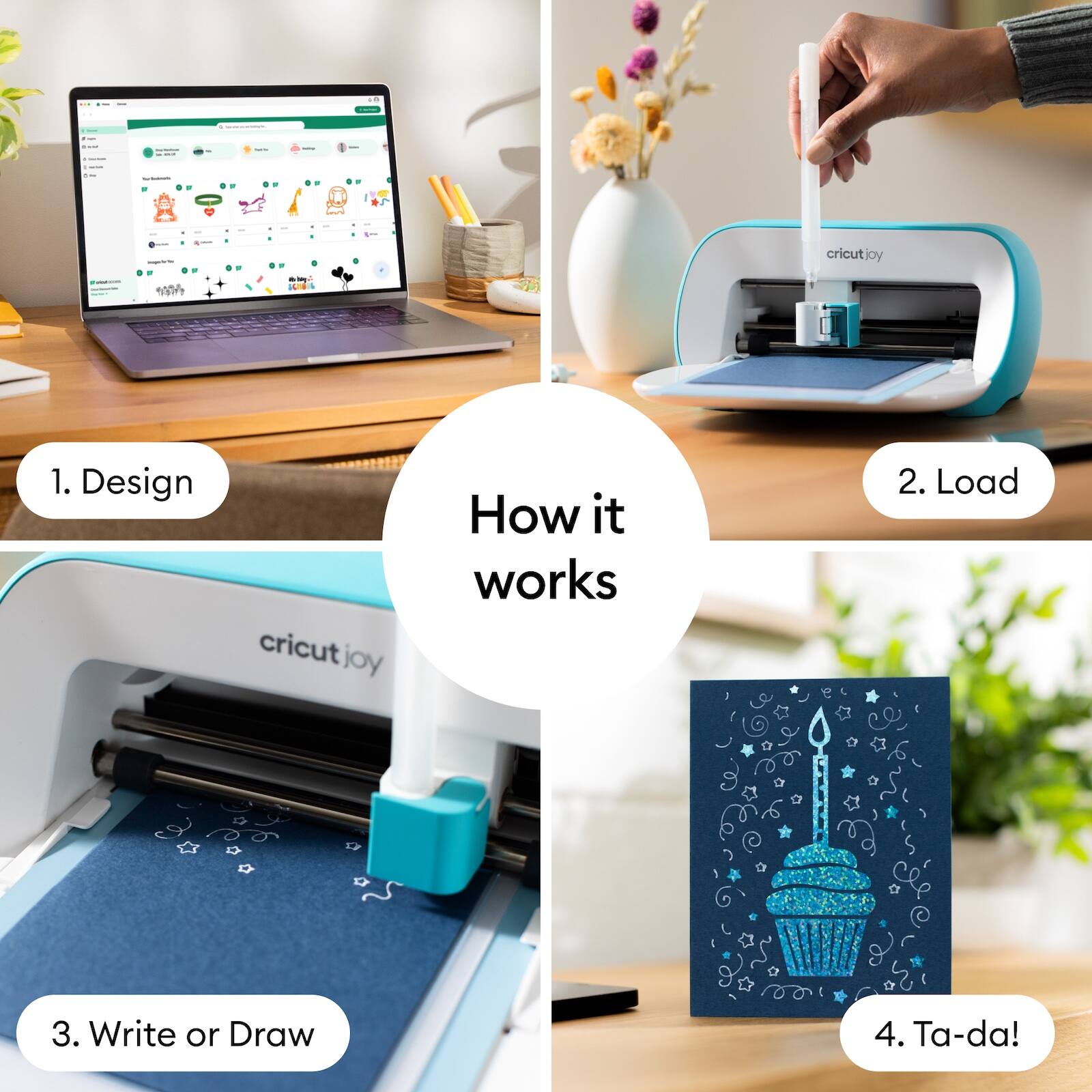 Cricut Acrylic Gel Pens Set, 1.0 mm, 4 Count For use with Joy 