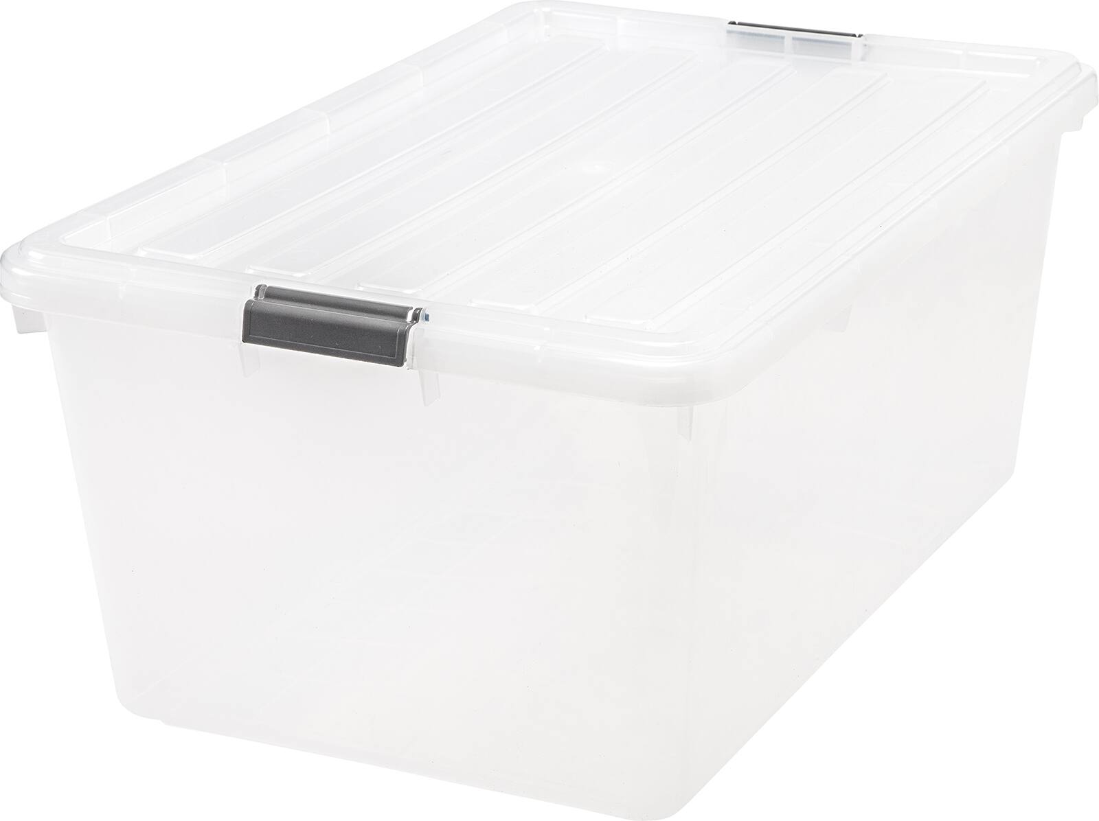Front. IRIS USA - IRIS USA 45/68/91/144qt Plastic Storage Bins with Lids.