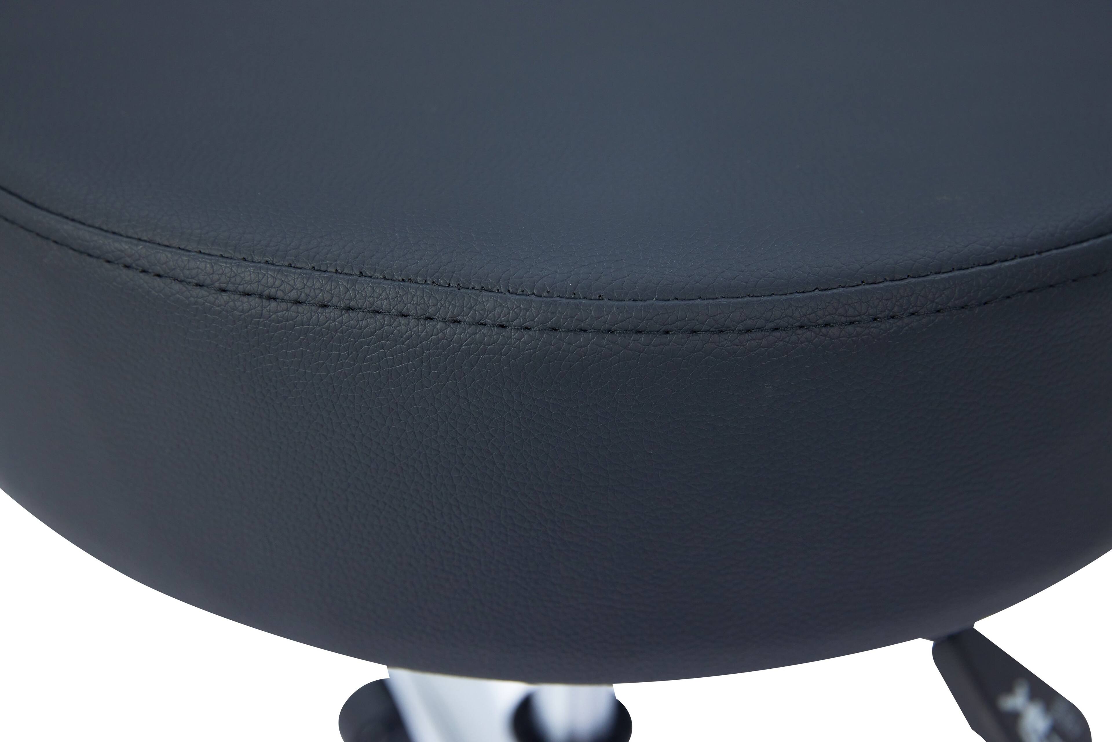 Alt View 7. Viva Comfort - Office Stool with Swivel Wheels, 250 lb Capacity, Pneumatic Height Adjustable - Black.