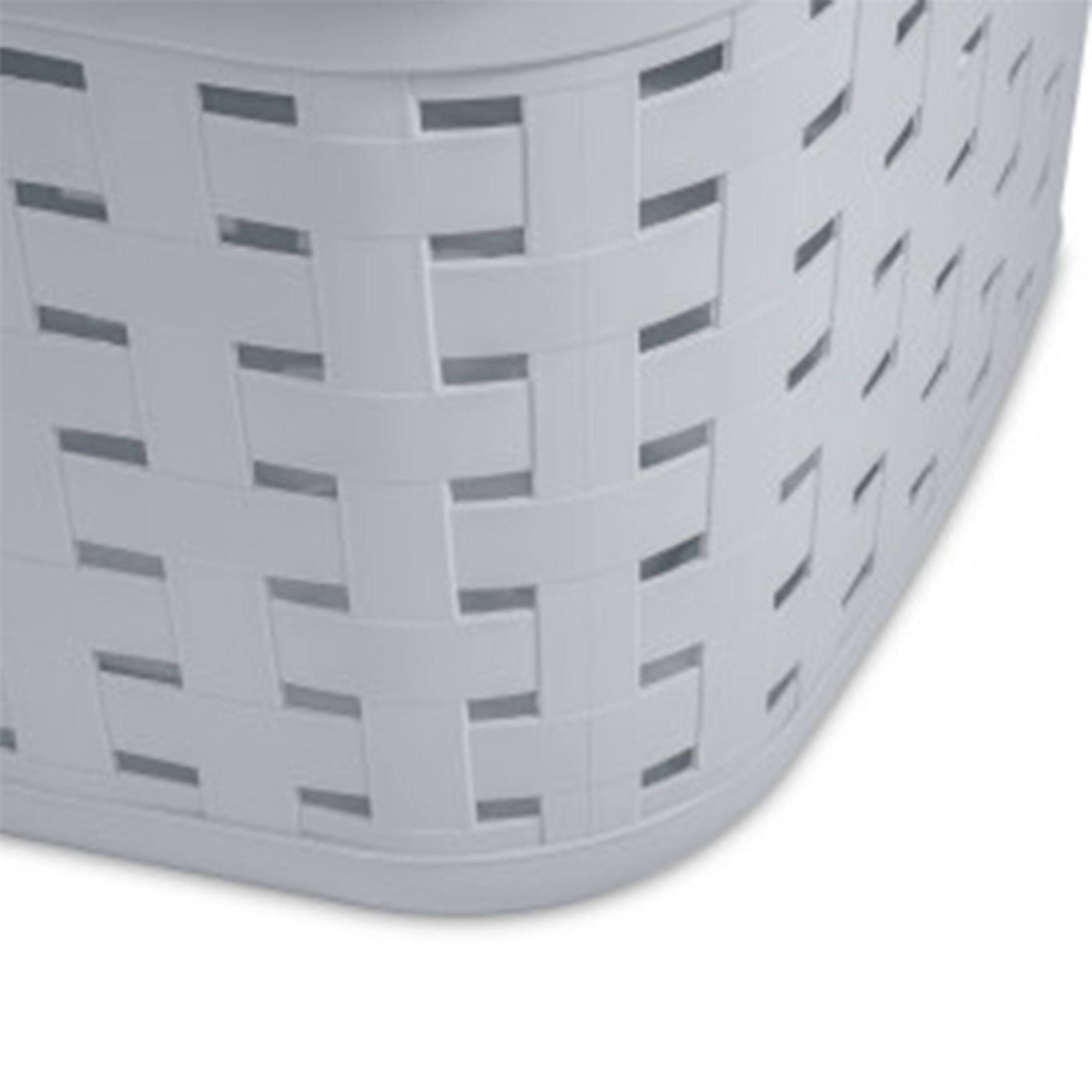Alt View 8. Sterilite - Sterilite Weave Laundry Basket, Plastic Clothes Hamper w/Handles, 6 Pack, Cement.