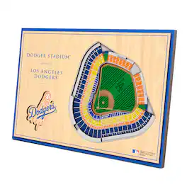 YouTheFan - Los Angeles Dodgers 14'' x 10.5'' 3D StadiumViews Desktop Display - Brown