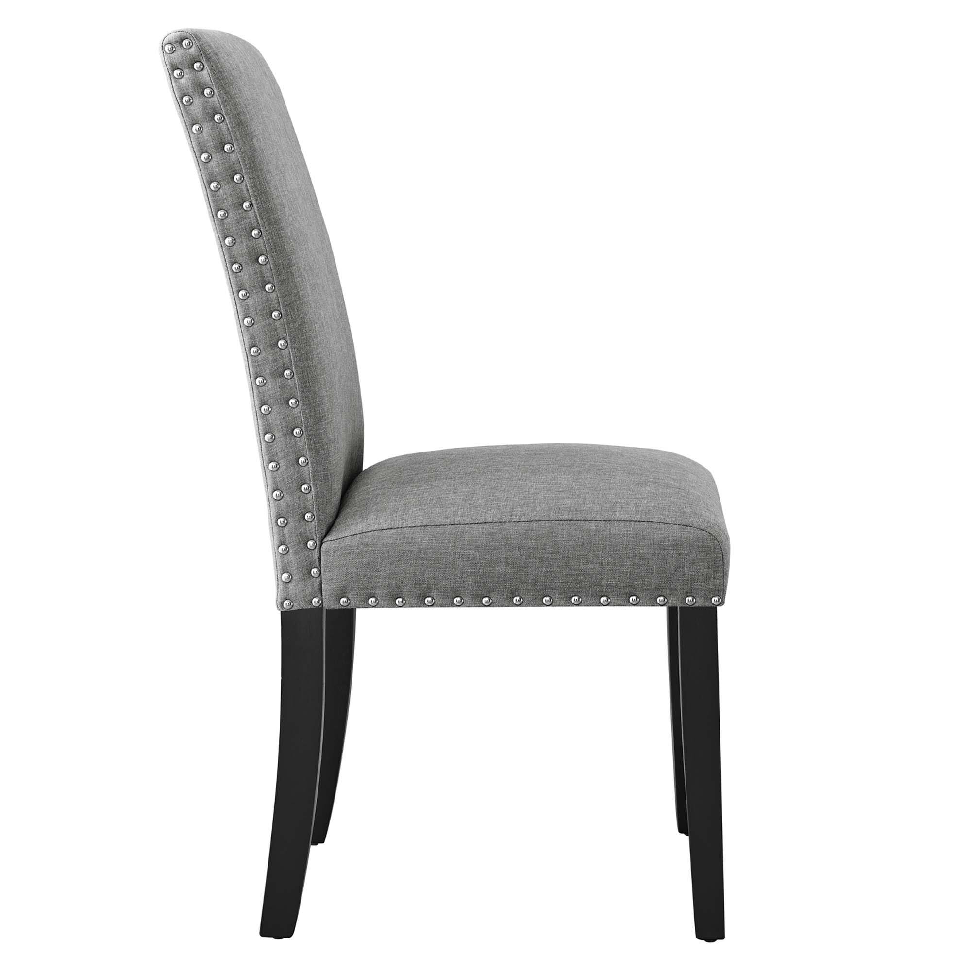Alt View 1. Modway - Parcel Dining Upholstered Fabric Side Chair by Modway - Light Gray.