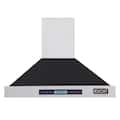 Kucht - 36 inches - Externally Vented - Wall Range Hood - Black