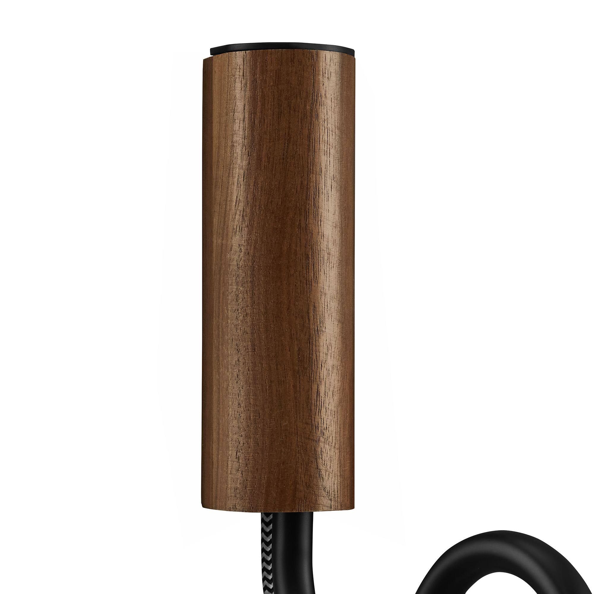 Alt View 6. Modway - Sunlit Squiggle Arm Wall Sconce by Modway - Walnut Black.
