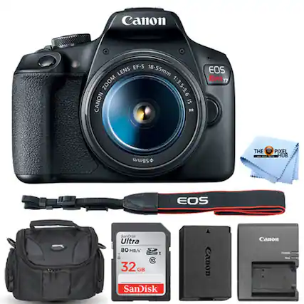 Canon EF-S 18-55mm LENS ZOOM 1:3.5-5.6 CANON IS ISE EOS REBELT 17 58mm THE PIXEL HUB EOS SanDisk Ultra 80 MB/s SP HC I 0 32 GB SanDisk A Canon Canon