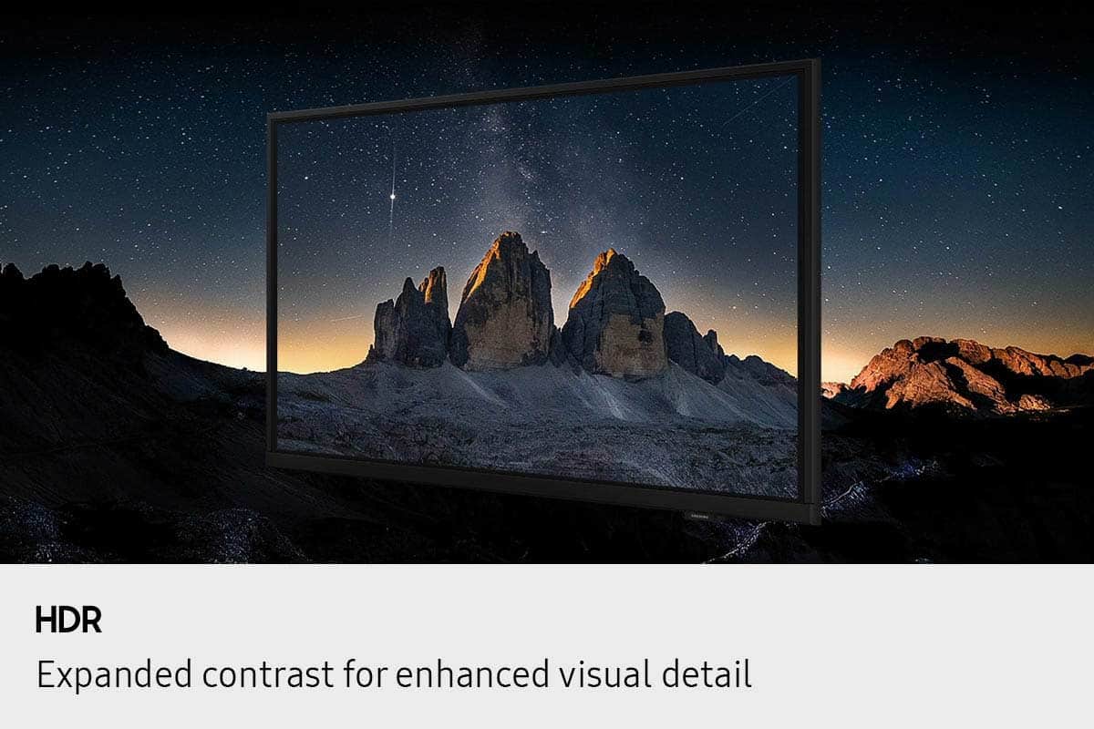 HDR Expanded contrast for enhanced visual detail.
