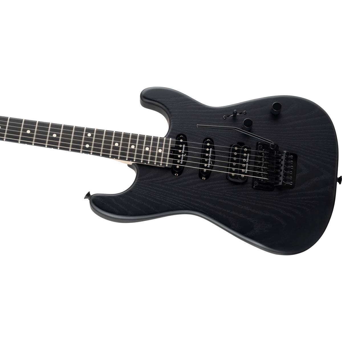 Alt View 6. Charvel - Charvel Pro-Mod San Dimas Style 1 HSS FR E Sassafras Electric Guitar, Ebony Fingerboard, Satin Black.