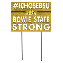 Jardine - Bowie State Bulldogs 18'' x 24'' I Chose Lawn Sign - Yellow