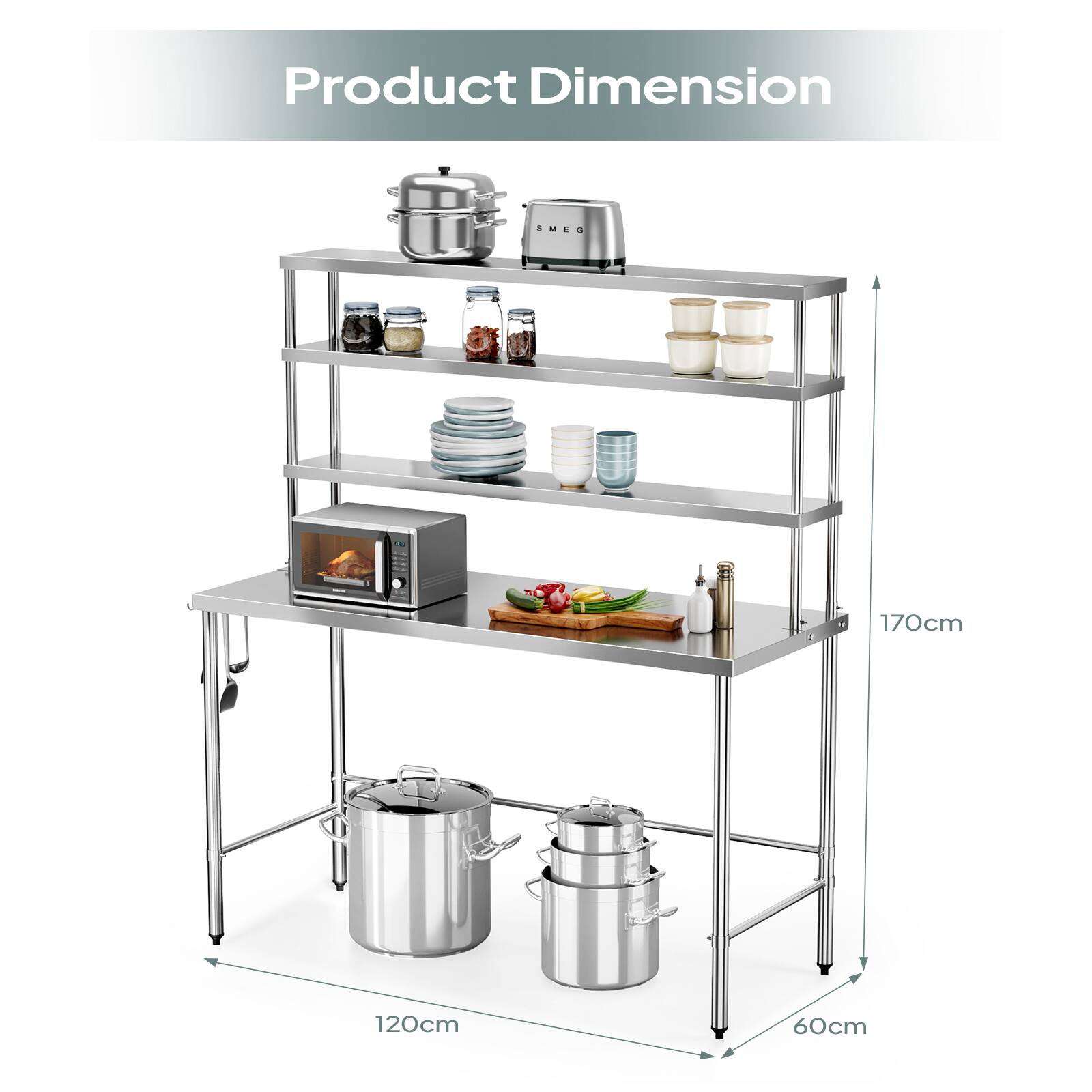 Product Dimension  
170cm x 120cm x 60cm