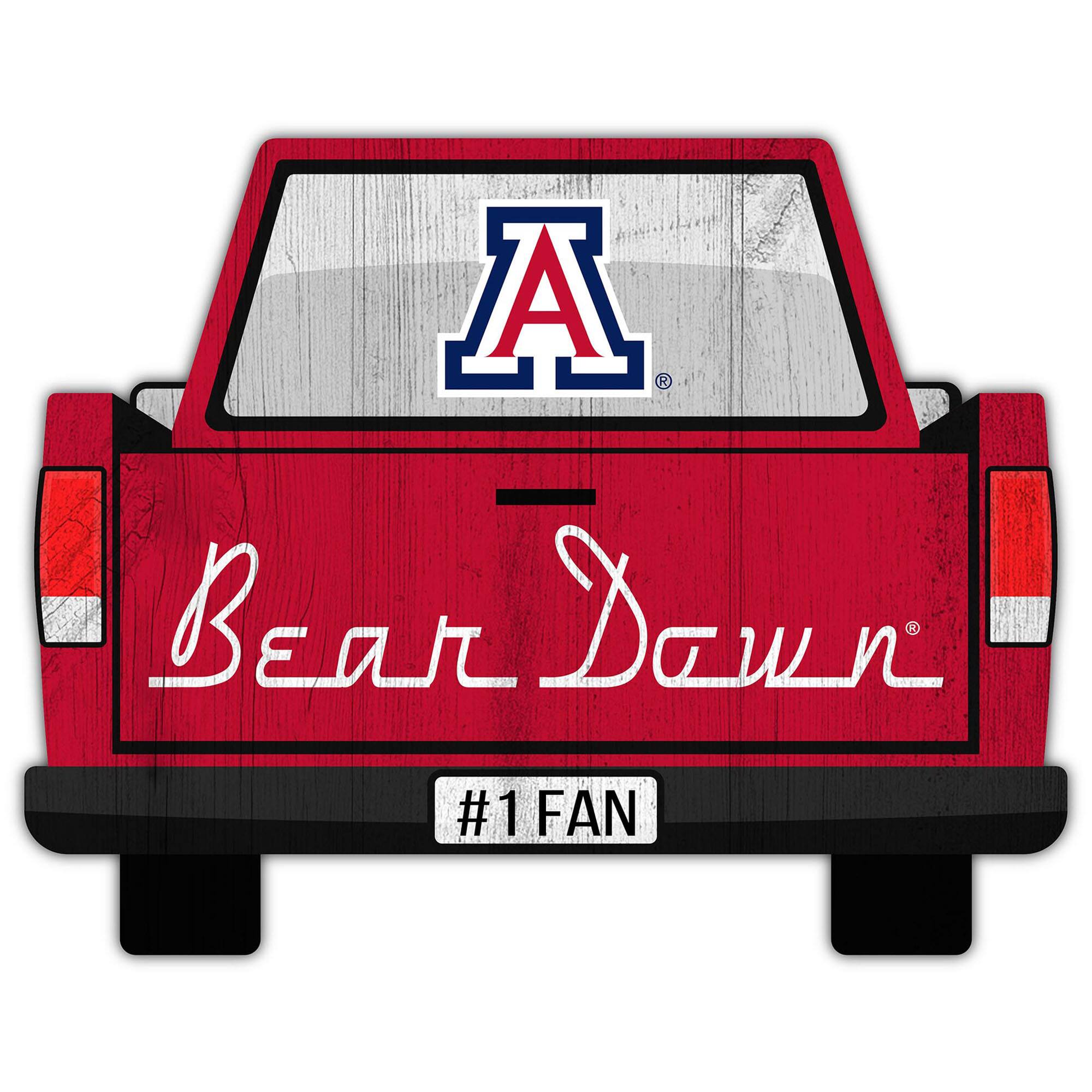 Arizona Wildcats 12'' x 12'' Truck Back D-cor