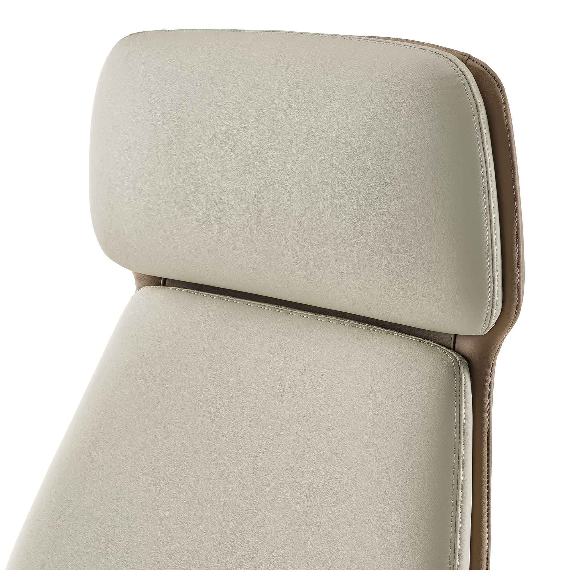 Left. Eureka Ergonomic - Executive Office Chair, Premium PU Leather, Ergonomic Armrests, Height Adjustable Swivel Base - Grey.