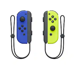 Nintendo - Switch Joy-Con Complete Set Left/Right Blue & Neon Yellow Manufacturer Refurbished - Multicolored