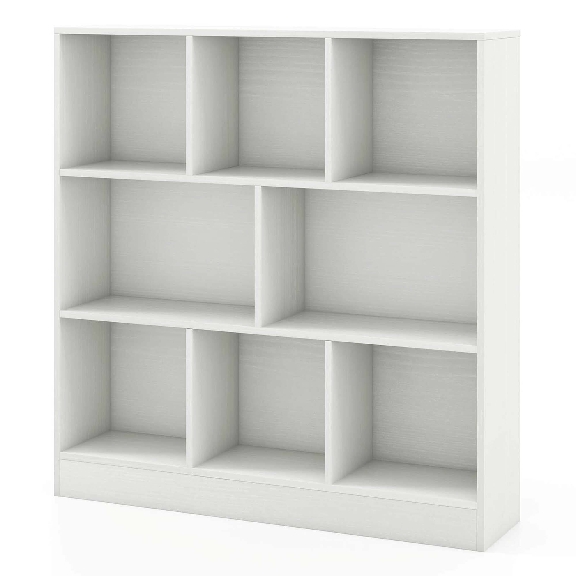 Alt View 9. Costway - Costway 8-Cube Bookcase 41" Wooden Toy Storage Organizer for Kids Bookshelf White - White.