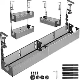 RTMB - Multi-Model Under Desk Cable Management 2 Pack Metal - Black